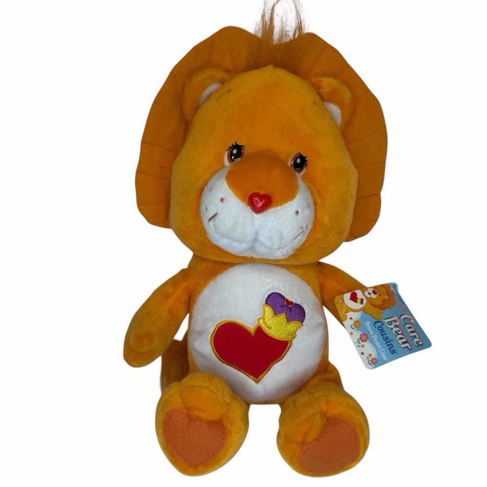 Vintage 2005 Nanco Care Bears 13" Cousins Brave Heart Lion With Tags NOS